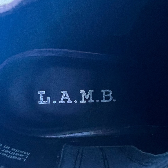 L.A.M.B. Women's Mayor Lizard Print White Pointy Toe Ankle Booties Shoes Sz 10 - Picture 9 of 16